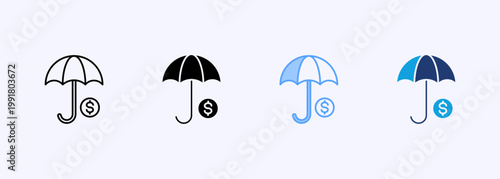 Insurance Icon Set Multistyle Various Collection Element For Design