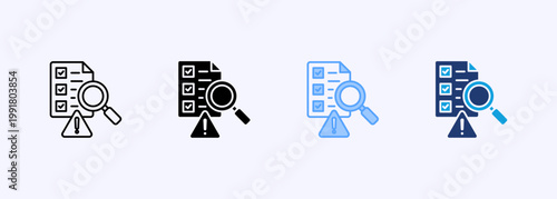 Audit Icon Set Multistyle Various Collection Element For Design
