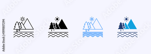 Forest Icon Set Multistyle Various Collection Element For Design