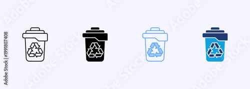 Waste Icon Set Multistyle Various Collection Element For Design