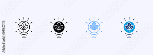 Bulb Icon Set Multistyle Various Collection Element For Design