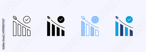 Grow Icon Set Multistyle Various Collection Element For Design