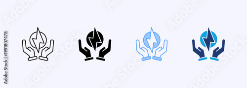 Energy Icon Set Multistyle Various Collection Element For Design