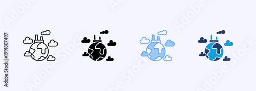 Pollution Icon Set Multistyle Various Collection Element For Design