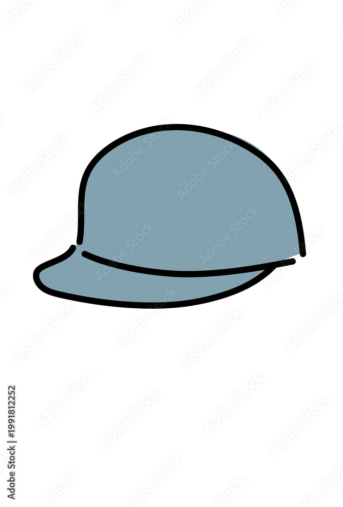 Fototapeta premium Simple Cap Icon – Minimal Line Vector Illustration