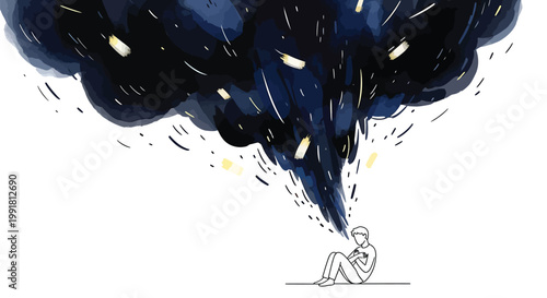 overwhelmed person, stressed, under pressure, mental health