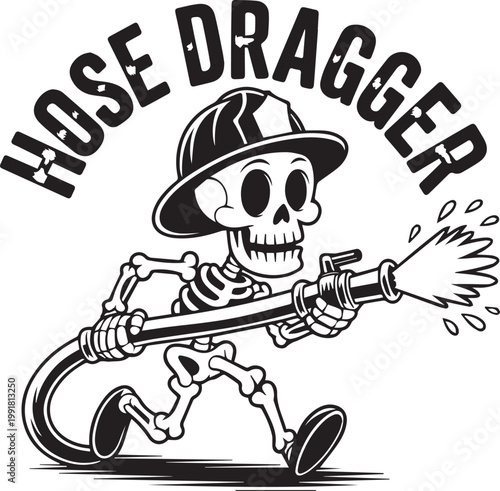 A cartoon pirate skull and crossbones vector illustration designed as a rock music sign and sport symbol for an art poster or icon drawing