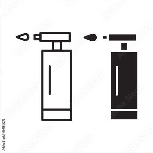 Blowtorch icon symbol vector elements for infographic web.