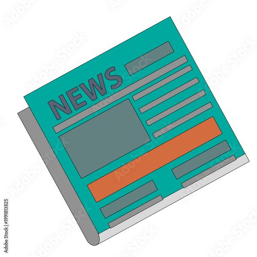 News at Your Fingertips: An artistic depiction of a newspaper, its pages filled with the promise of current events and essential information. 