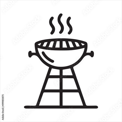 barbecue grill silhouette icon