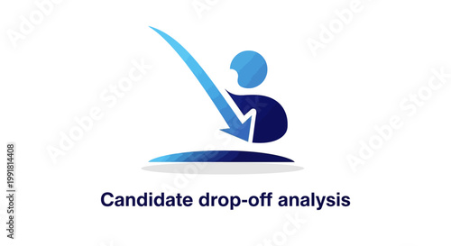 Abstract illustration depicting candidate drop-off analysis and data visualization.