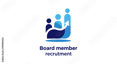 Abstract illustration of board members and recruitment concept.