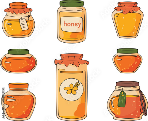 set of jars with jam