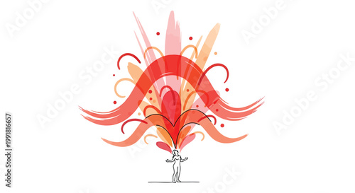 Abstract, colorful, swirling shapes, decorative elements, vector illustration, modern design