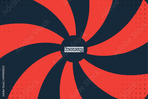 Retro style abstract spiral line pattern background vector