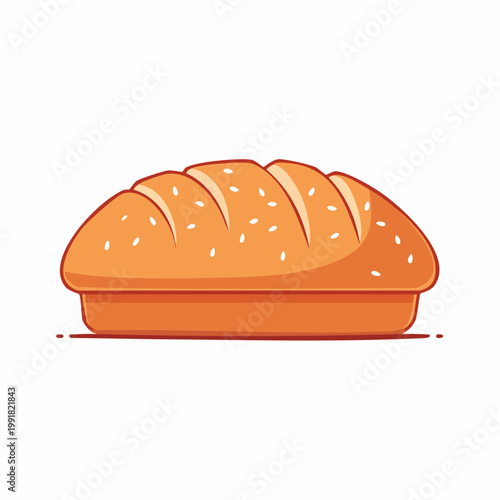 Loaf of bread with sesame seeds