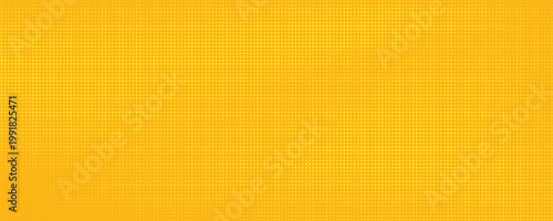 Yellow Halftone Dotted Gradient Background With Retro Comic Texture.