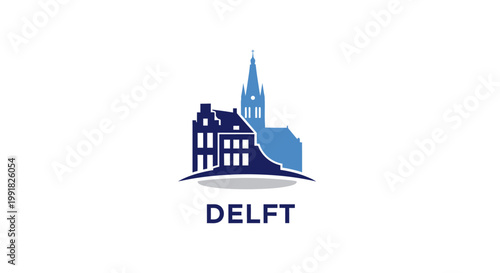 Delft Cityscape - Iconic Dutch Architecture and Historic Landmark.