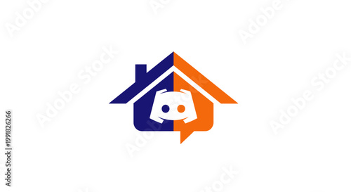 Discord Home Logo - A Modern Digital Communication Symbol.