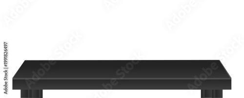 Wood table perspective view, kitchen top made of brown timber, wooden surface of desk on transparent background. Tabletop interior . Vector