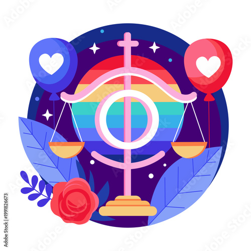 An illustration depicting equality in flat style
