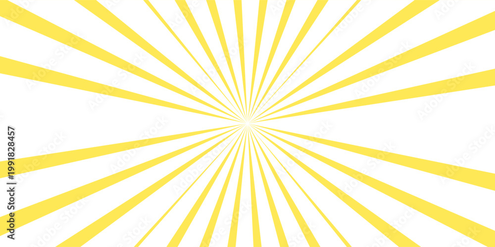 Fototapeta premium Radiant Sun Rays Transparent Background Vector. Bright Sunburst Light Effect, Starburst Graphic Design for Summer, Comic, or Promotion