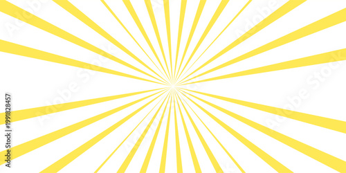 Radiant Sun Rays Transparent Background Vector. Bright Sunburst Light Effect, Starburst Graphic Design for Summer, Comic, or Promotion