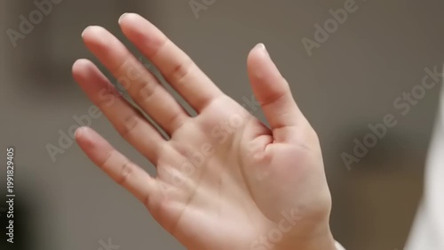 Close up of human hand gestures.