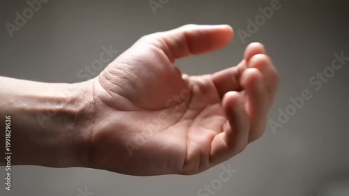 Close up of human hand gestures.