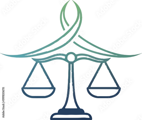 Justice, law, balance scale icon, legal symbol, vector graphics