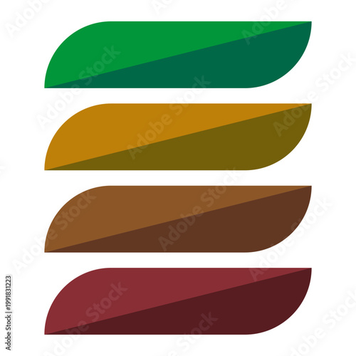 Split Extra Long Rectangle Seasonal Leaves