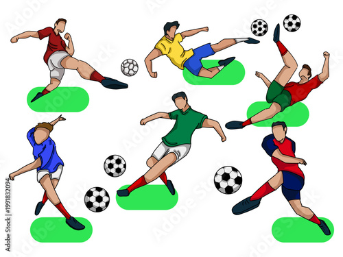 Soccer Player Action Pose Collection