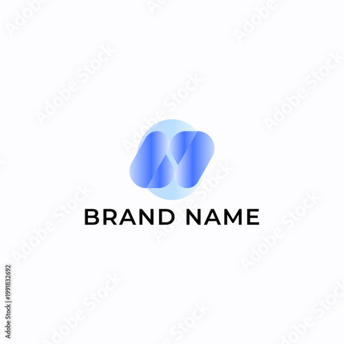 Illustration Number 69 with Triangle Simple Modern Blue Gradient Color Tech Logo Icon Template Design Vector. Stylish and Simple Branding Concept Ideal for Startups, Creative Agencies, Technology