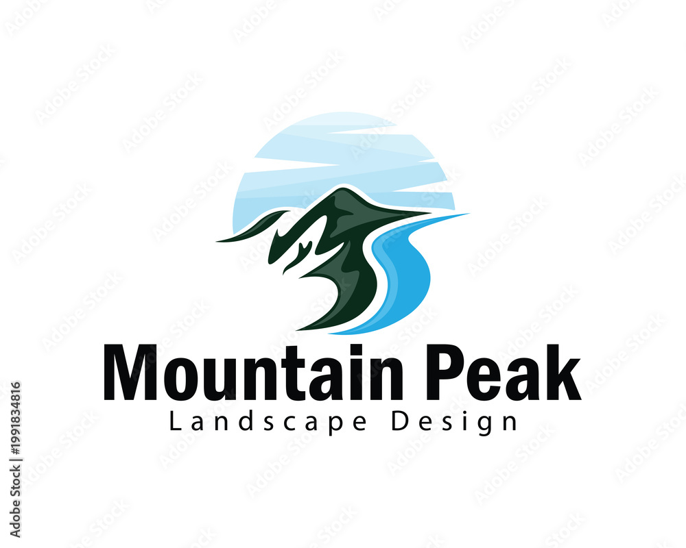 Fototapeta premium mountain logo creative design peak landscape adventure nature