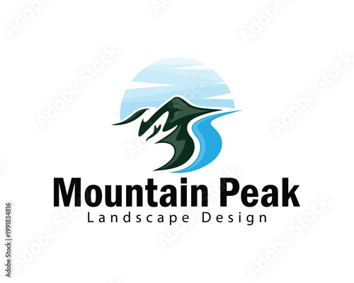 mountain logo creative design peak landscape adventure nature