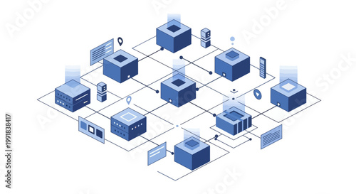 Decentralized Network of Cubes and Servers.