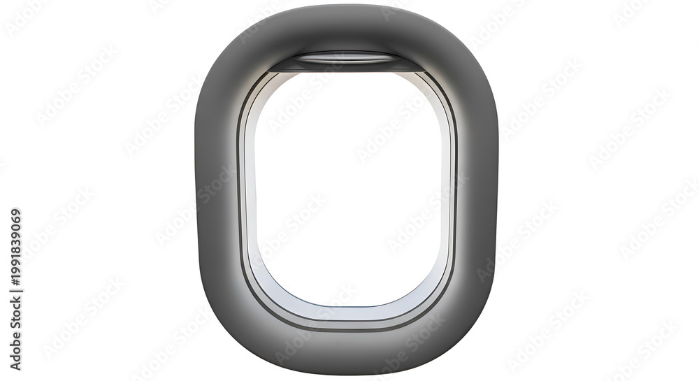 Obraz premium Airplane window mockup with open cover and space