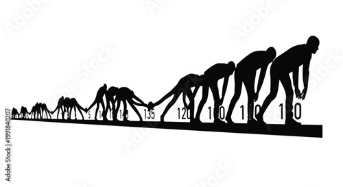 starting line runners sprint race competition