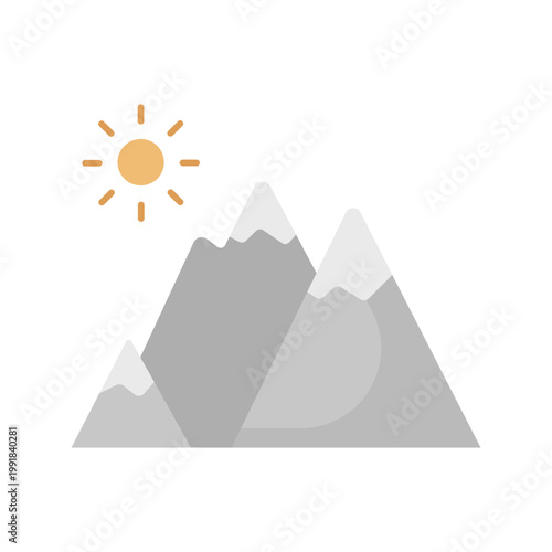 Mountain Range Vector icon which can easily modify or edit