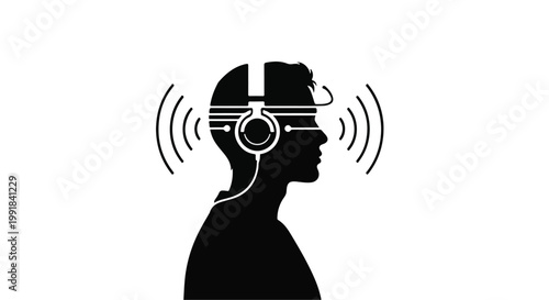 man wearing virtual reality headset technology