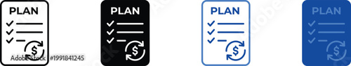 Strategic business planning visualizing plans for success icon set for growth strategy
