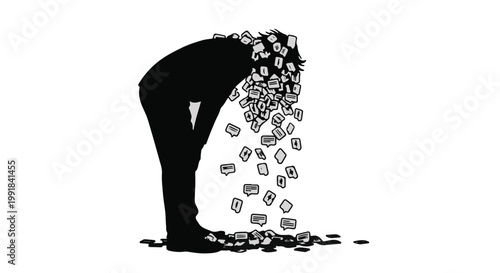 person losing money coins falling from head