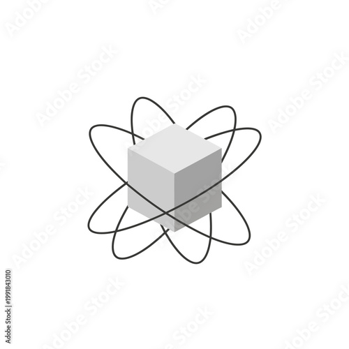 Cube in atomic orbital structure.