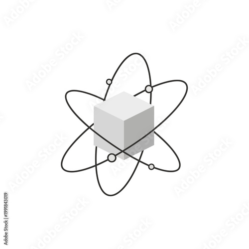 Cube in atomic orbital structure.
