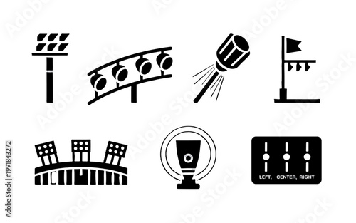 Sport Light Icons Set 