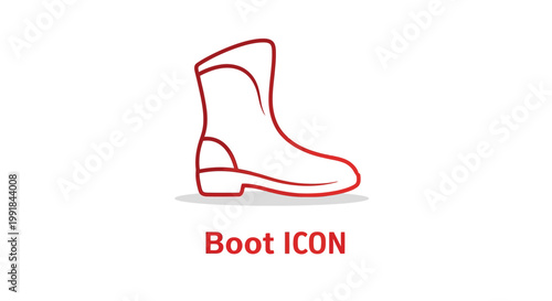 Elegant Boot Icon Depicting Footwear for Fashion and Style.