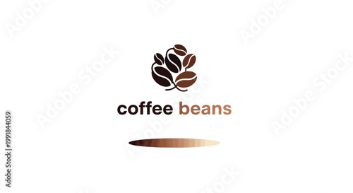 Elegant coffee beans logo design for cafe or shop branding.