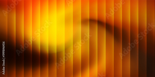 A close-up view of ribbed glass illuminated by a warm glowing light that transitions from deep orange to bright yellow creating a textured abstract background
