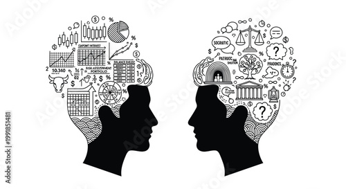 Thinking faces, business ideas, creative minds, problem solving