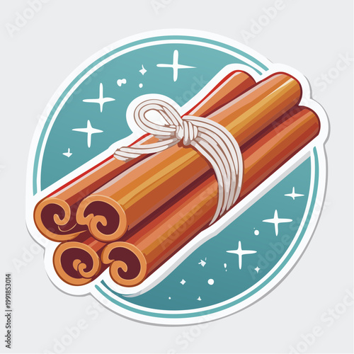 Bundle of Cinnamon Sticks Tied with Twine